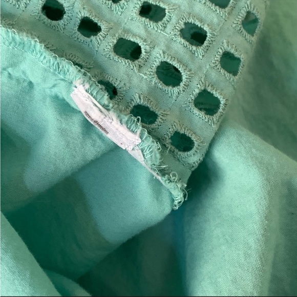 LOFT Softened Shirt Blouse Size Large Long Sleeves Mint Green - Picture 8 of 8